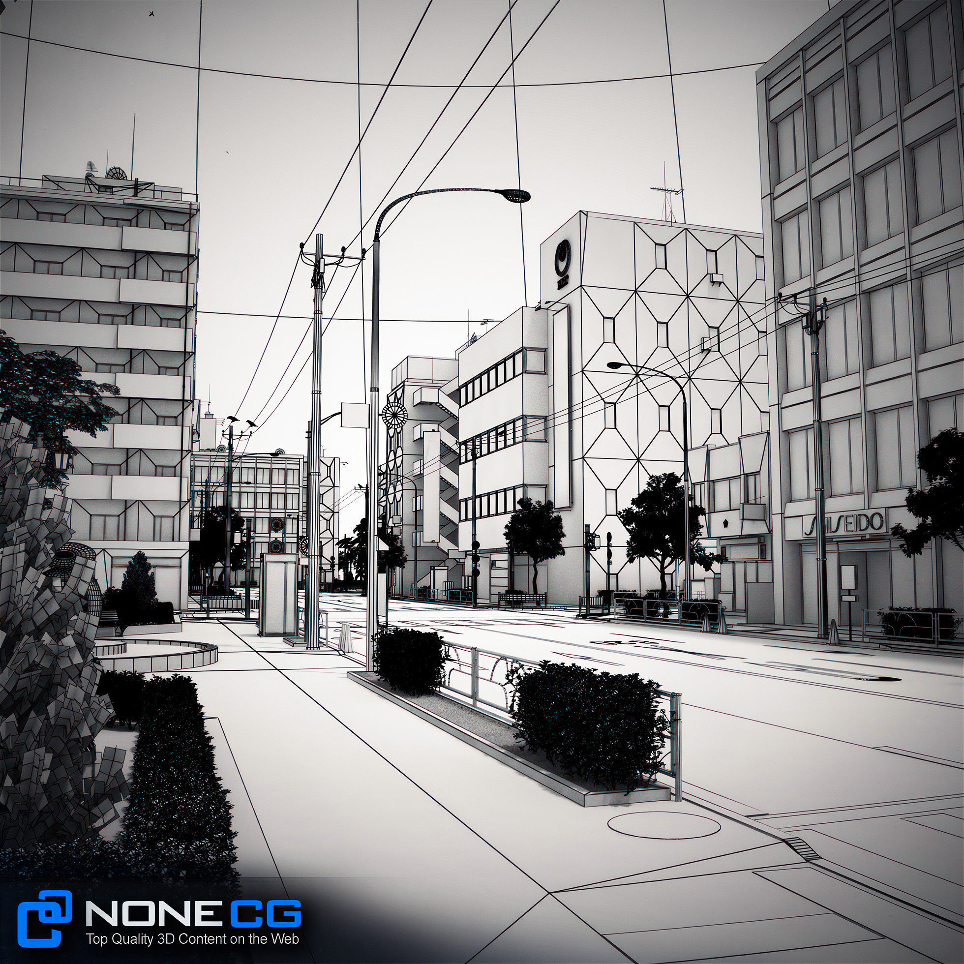 Japan 4 Blocks Set-2 3D model_9