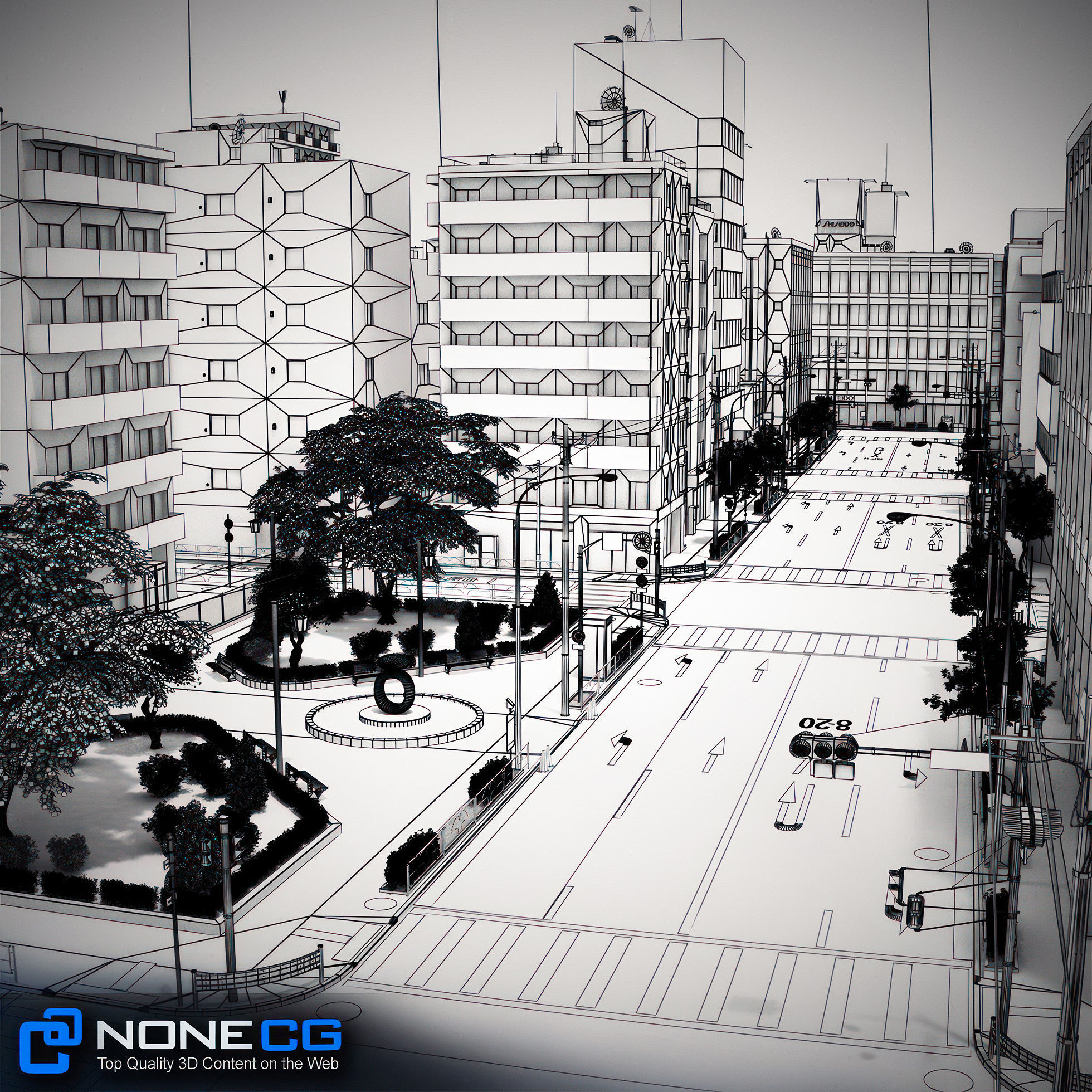 Japan 4 Blocks Set-2 3D model_21