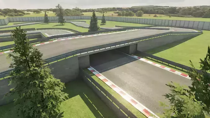 Race Track Construction Kit Low-poly 3D model