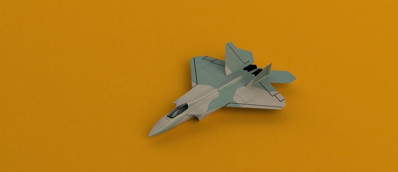 F 22 Raptor 3D print model_2