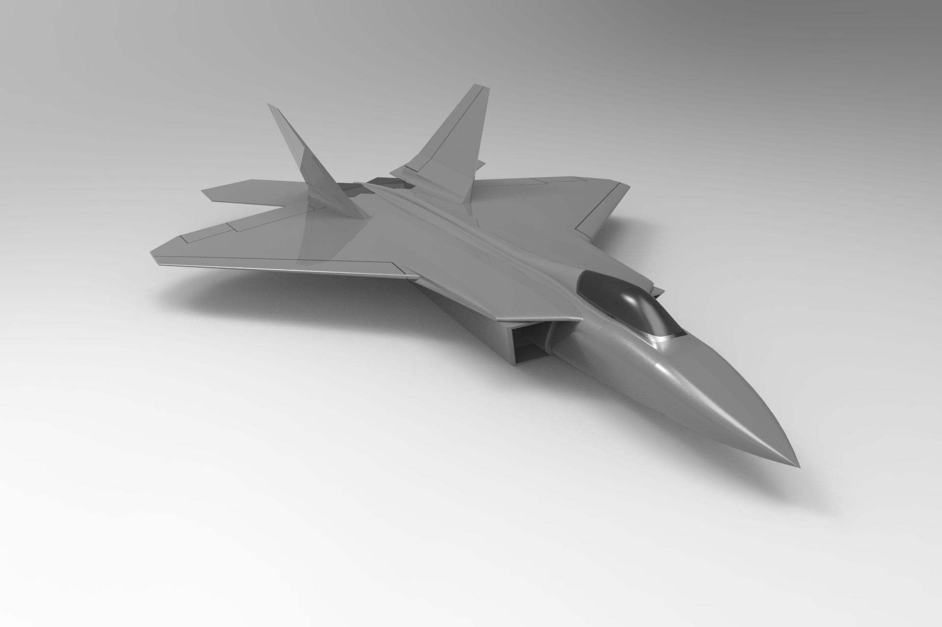 F 22 Raptor 3D print model_4