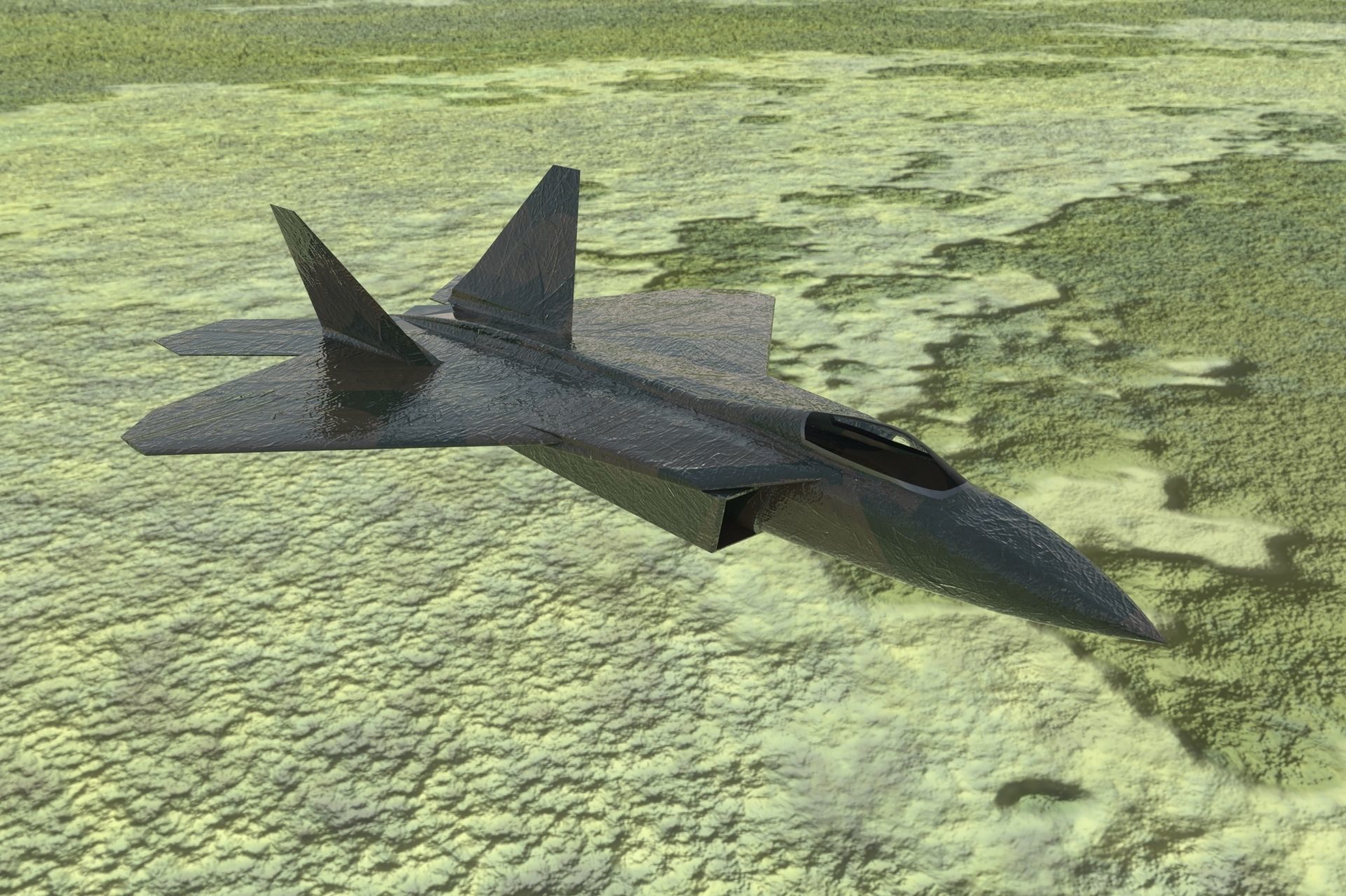 F 22 Raptor 3D print model_1