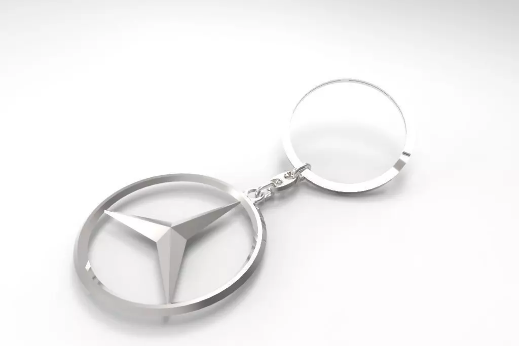 Mercedes Key Ring Free 3D model_0