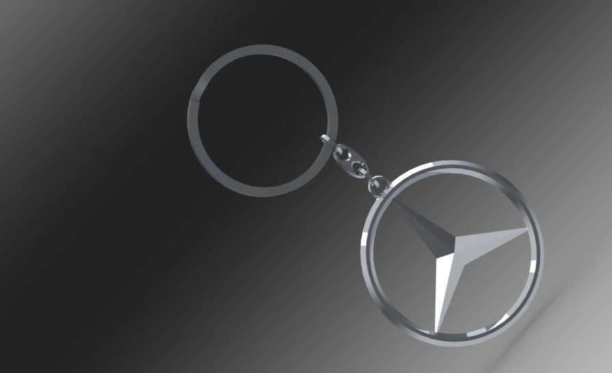 Mercedes Key Ring Free 3D model_2