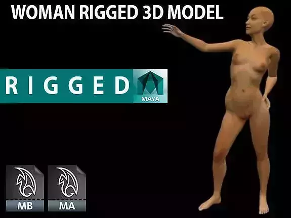 Woman  Rigged 3D Model 3D model