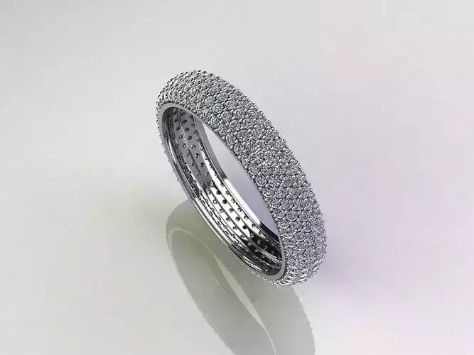 Eternity ring with pave diamonds 