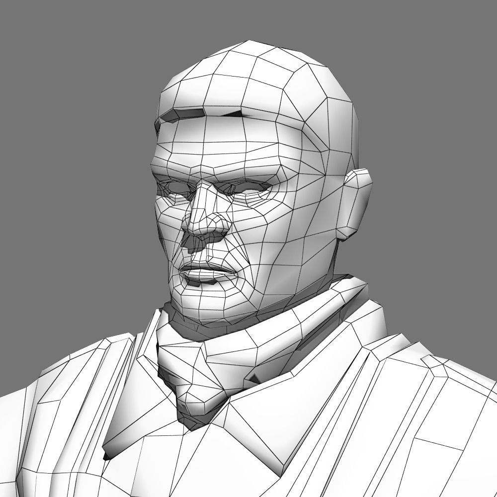 WWII Nazi Soldier Low-poly 3D model_29