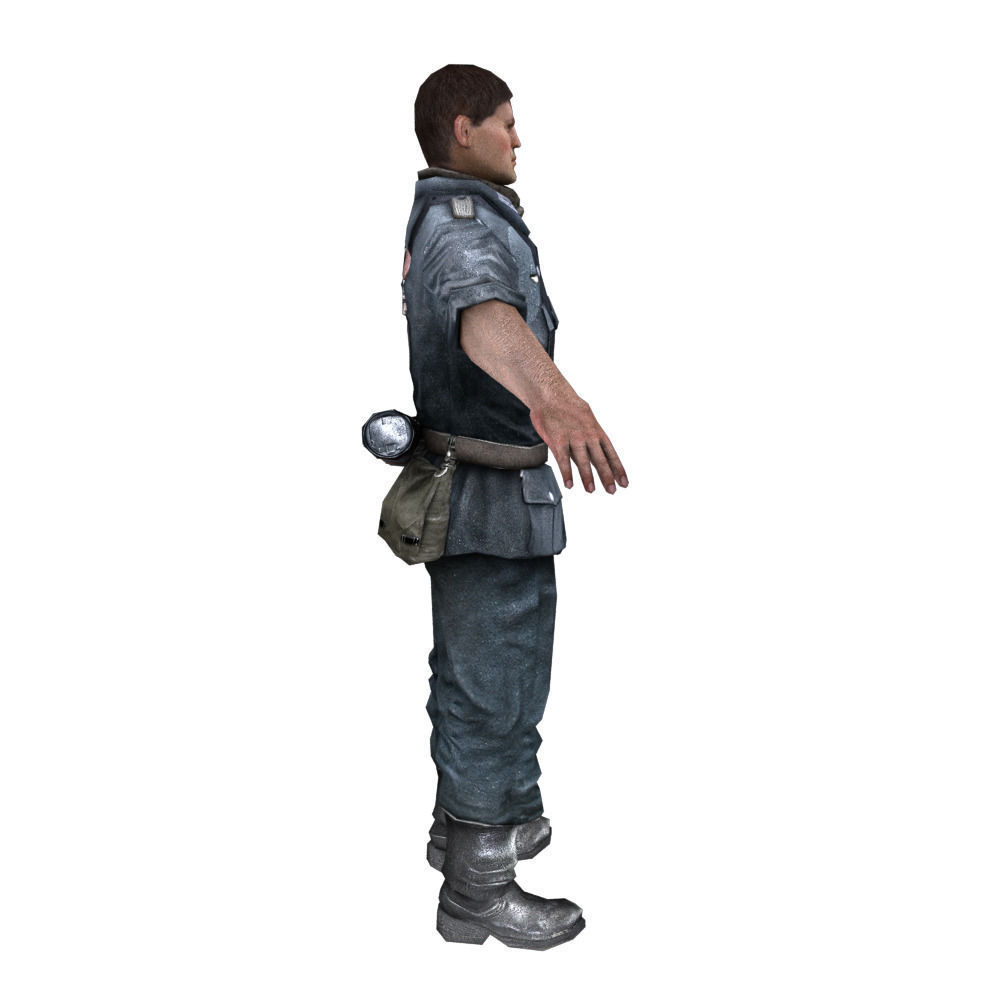 WWII Nazi Soldier Low-poly 3D model_18