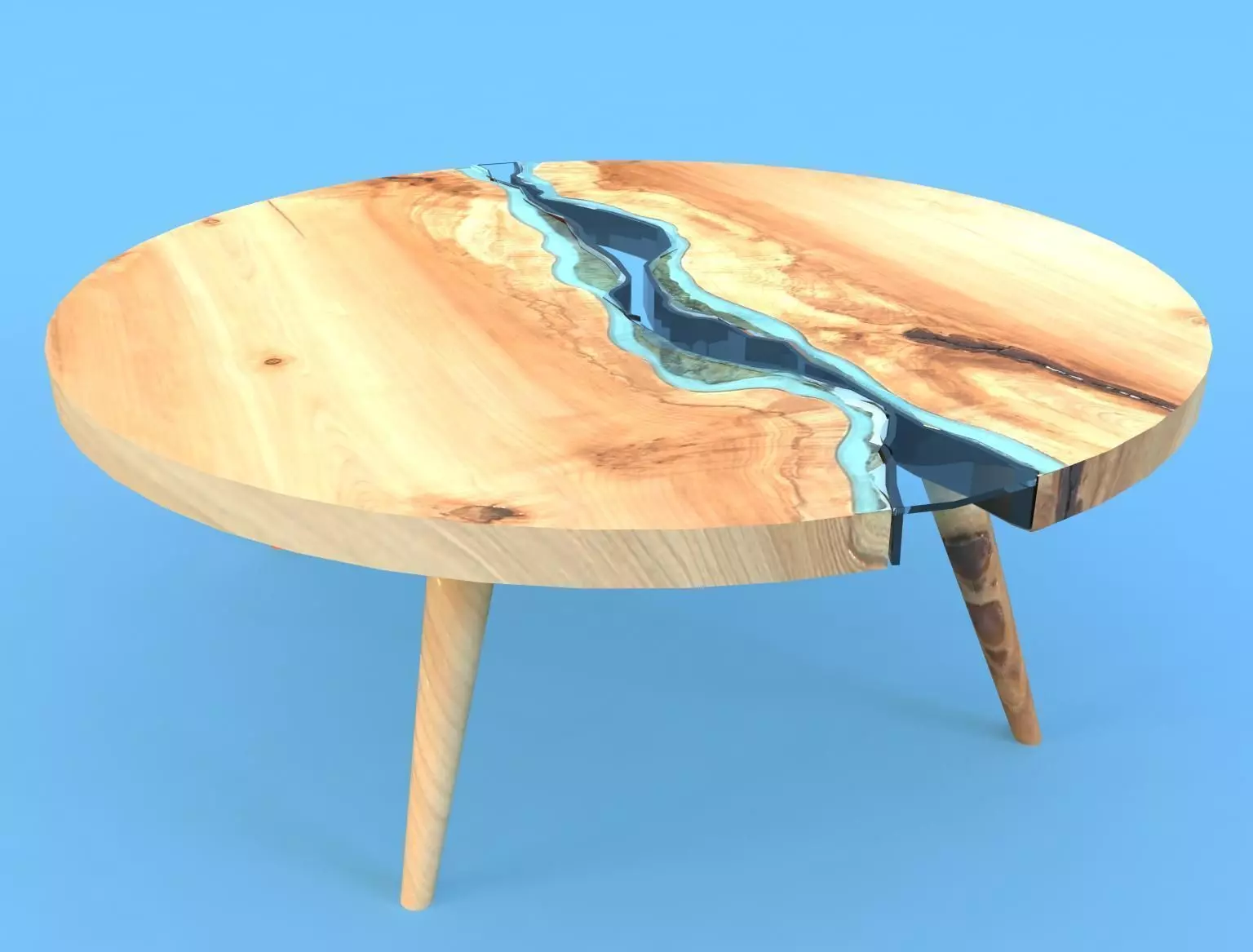 Greg Klassen round river coffee table 3D model