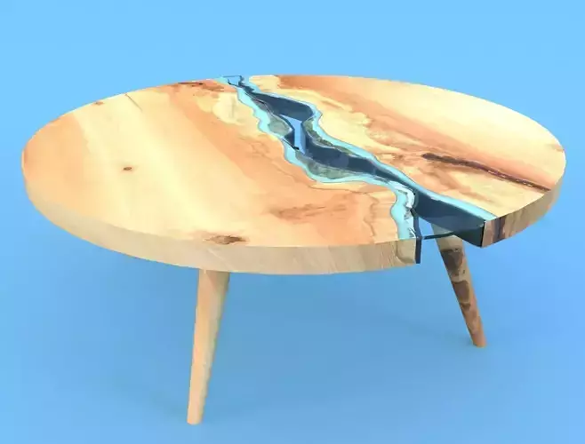 Greg Klassen round river coffee table