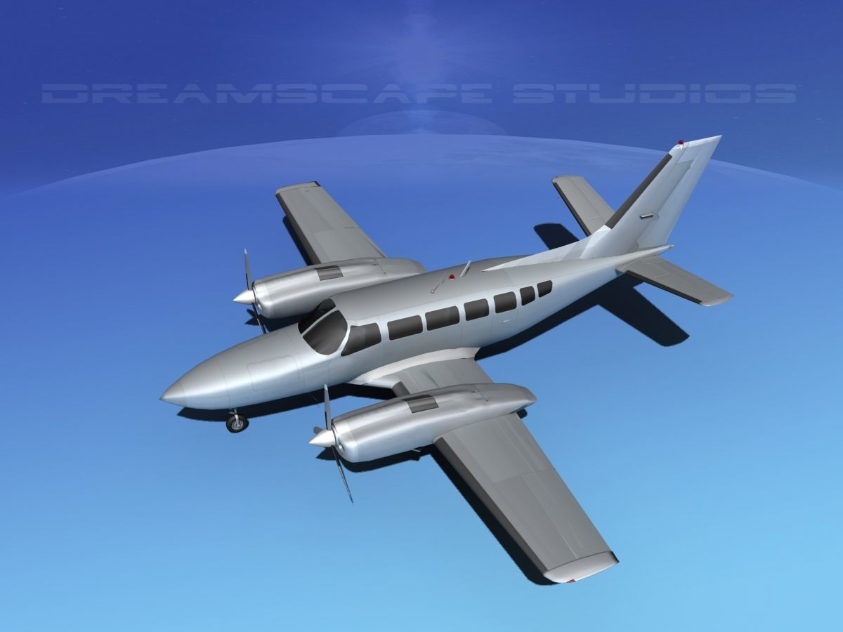 Cessna 404 Titan Bare Metal 3D model_9