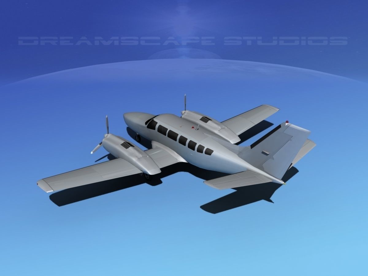 Cessna 404 Titan Bare Metal 3D model_7