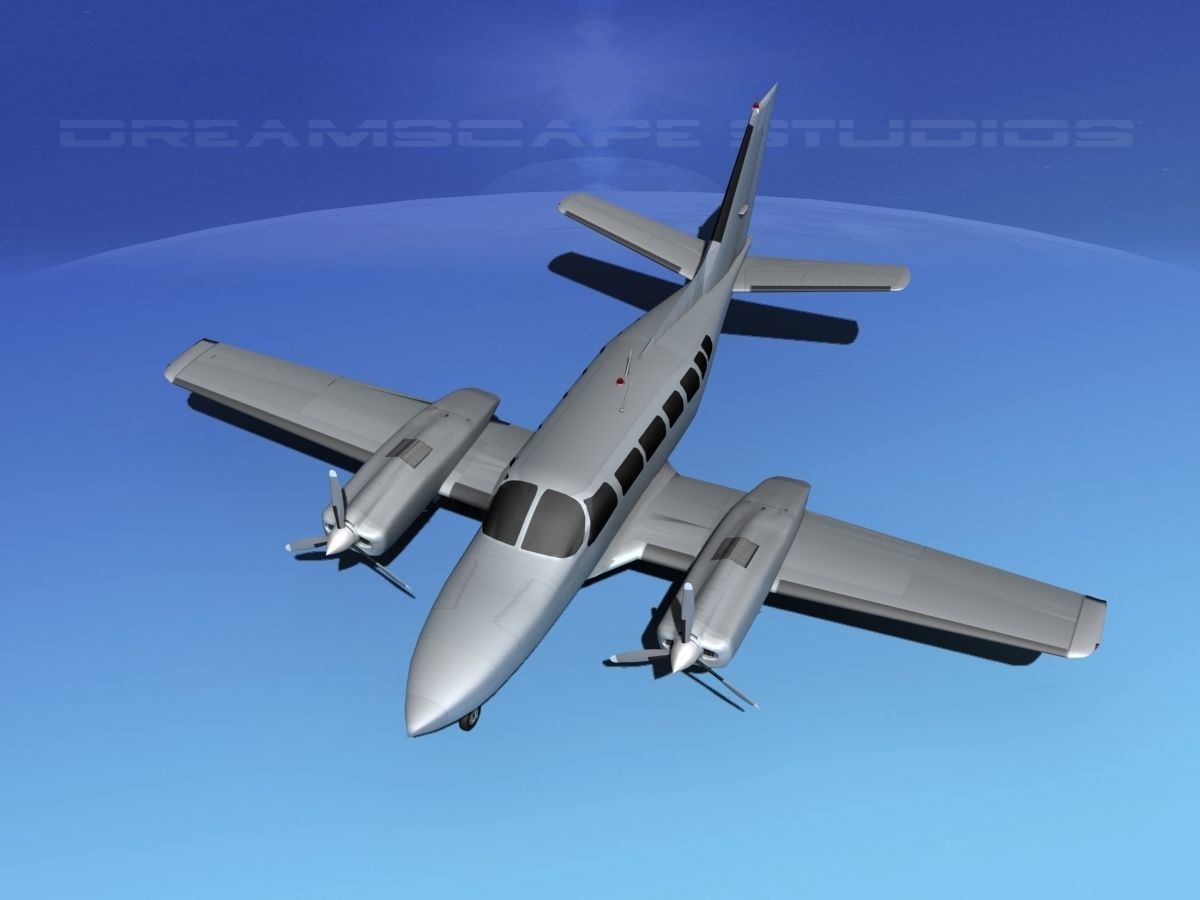 Cessna 404 Titan Bare Metal 3D model_10