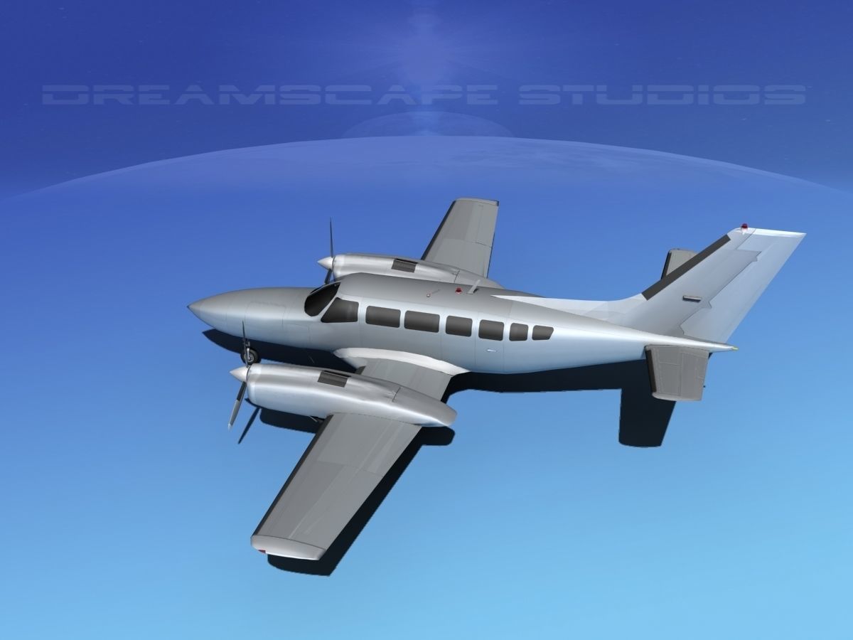 Cessna 404 Titan Bare Metal 3D model_8