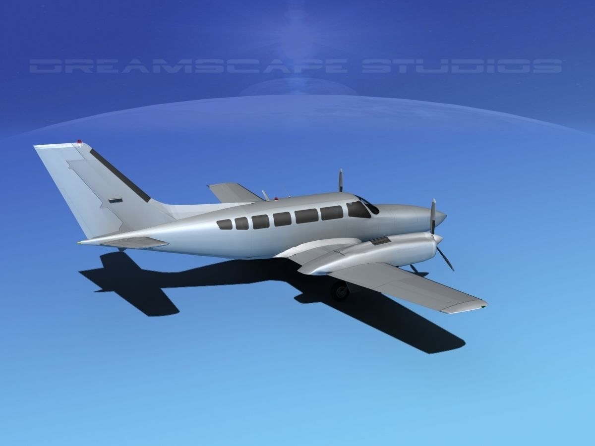 Cessna 404 Titan Bare Metal 3D model_4