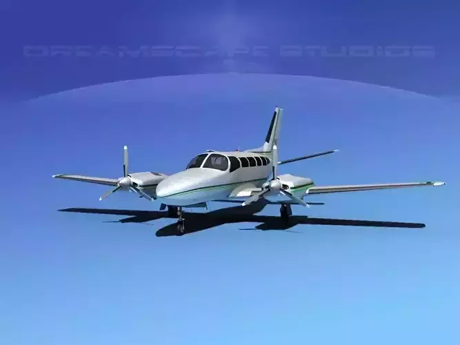 Cessna 404 Titan Courier V03 3D model