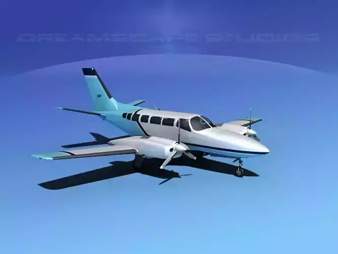 Cessna 404 Titan Courier V04 3D model