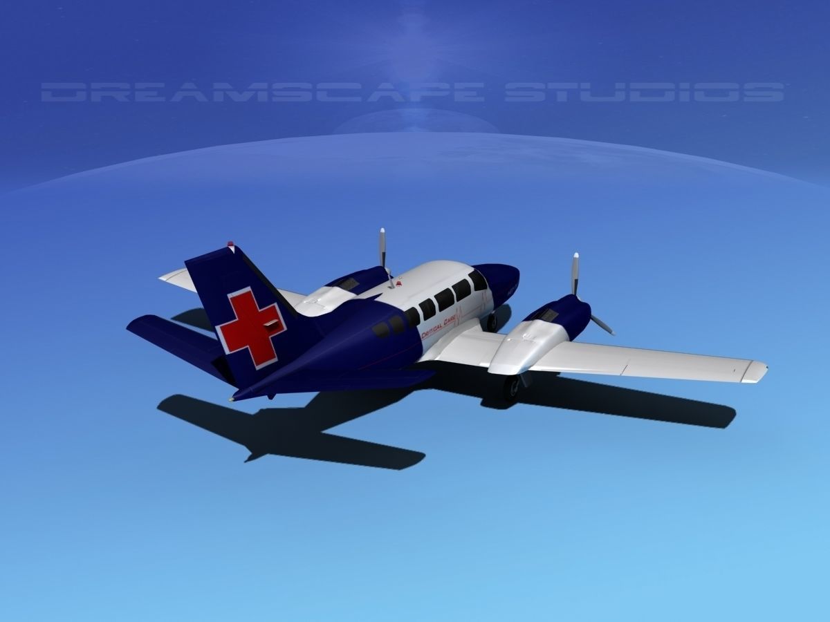 Cessna 404 Titan Med Flight 3D model_5