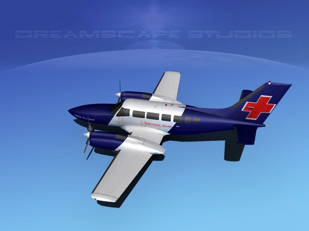 Cessna 404 Titan Med Flight 3D model_8