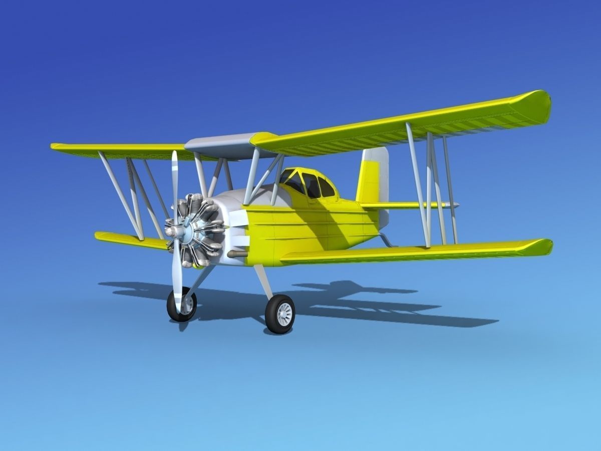 Grumman G-164 AgCat V01 3D model_1