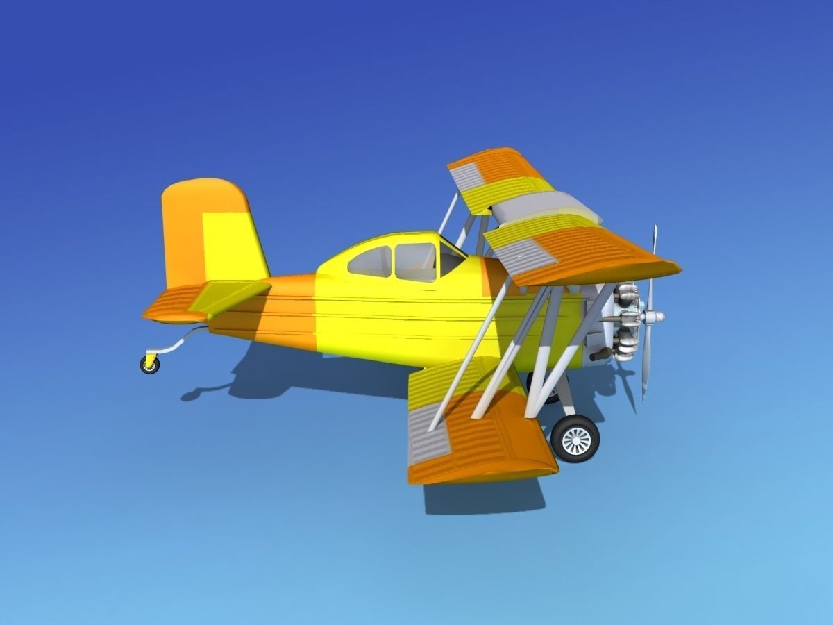 Grumman G-164 AgCat V04 3D model_6