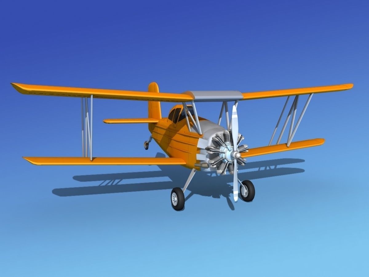 Grumman G-164 AgCat V07 3D model_1