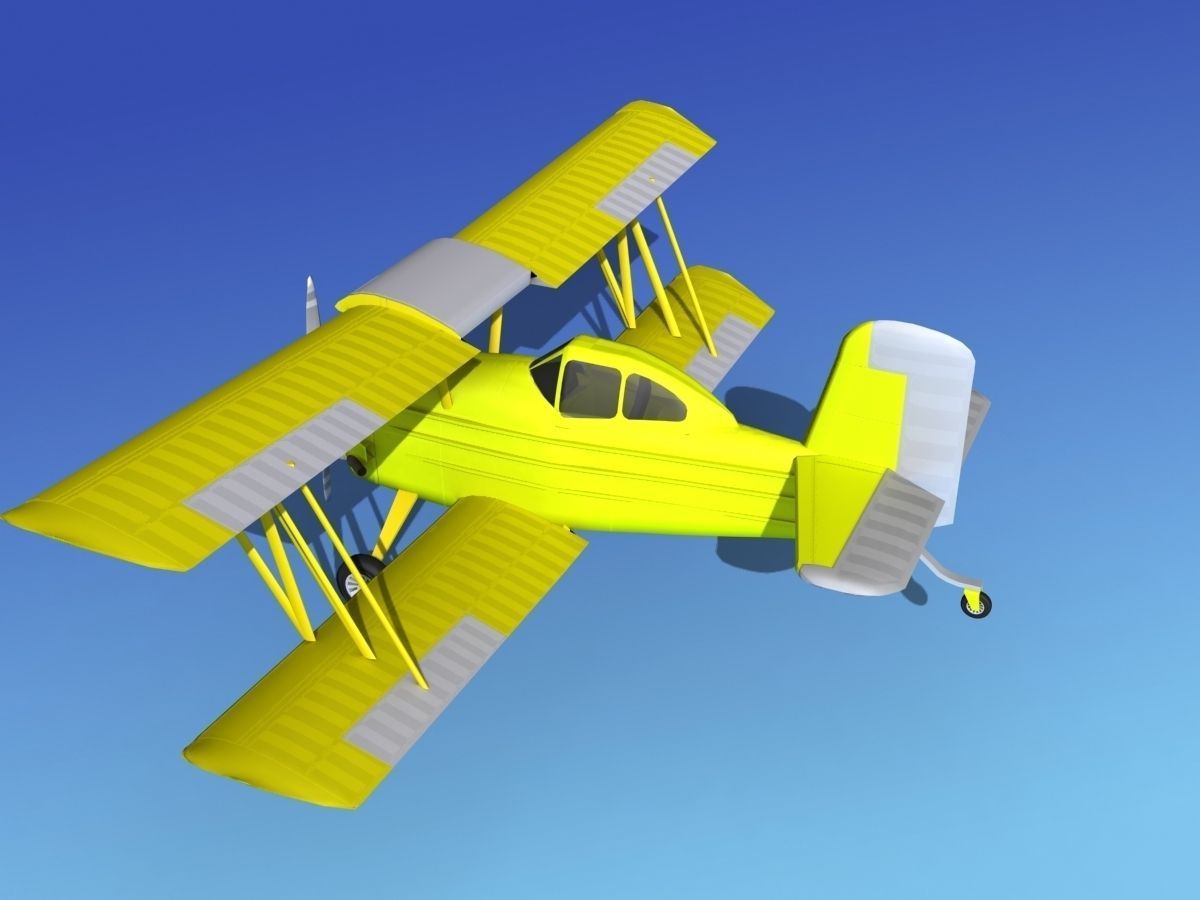 Grumman G-164 AgCat V09 Cropduster 3D model_9