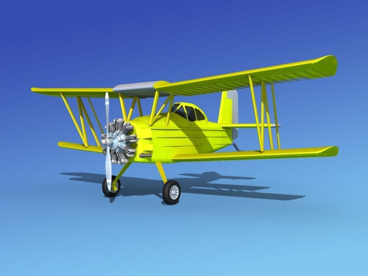 Grumman G-164 AgCat V09 Cropduster 3D model_1