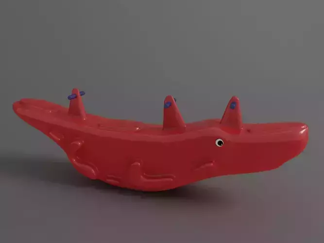 Toy Red Aligator Free 3D model