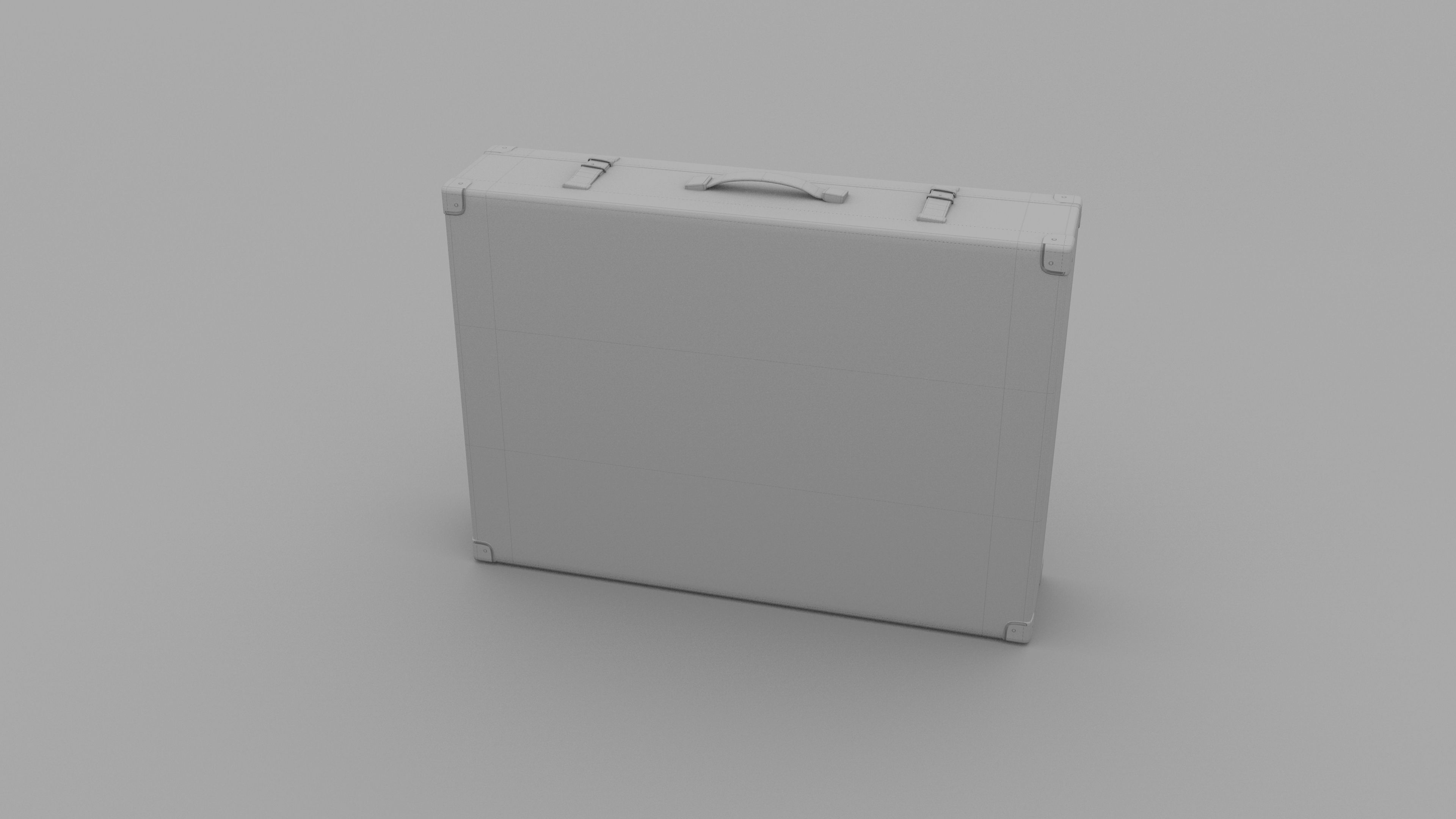 Suitcase Low-poly 3D model_7