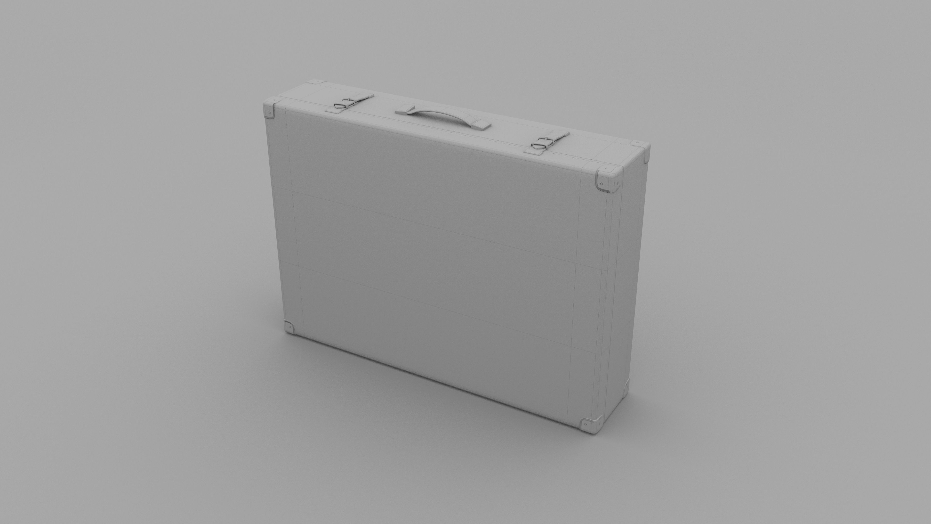 Suitcase Low-poly 3D model_4
