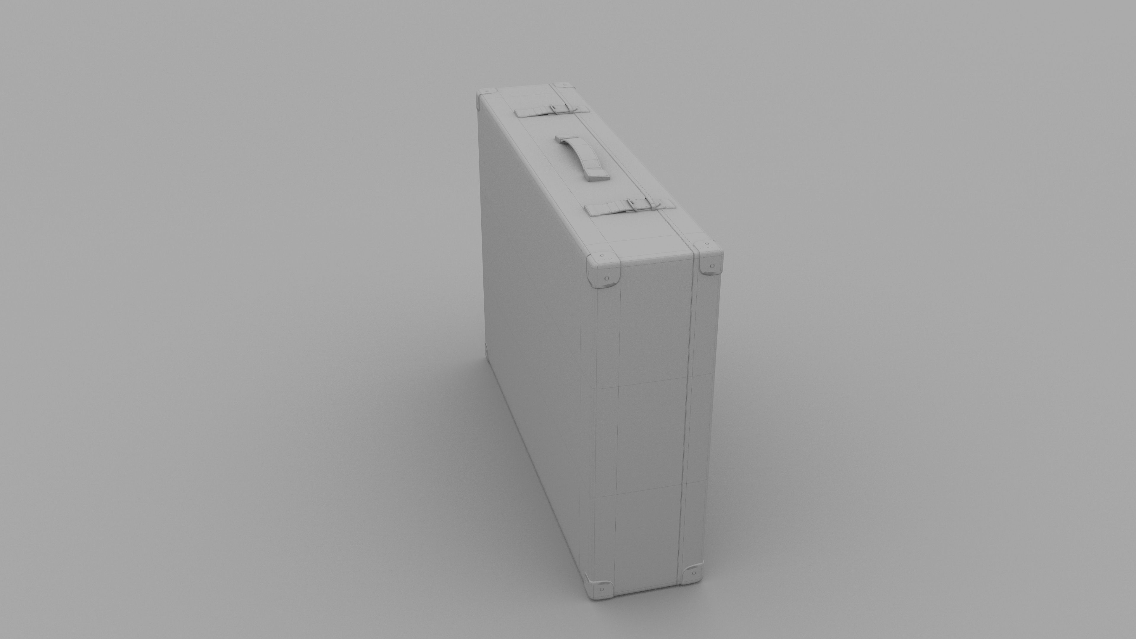 Suitcase Low-poly 3D model_5