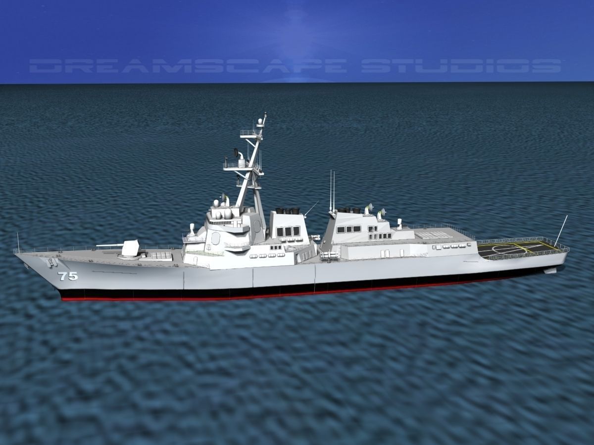 Burke Class Destroyer DDG 75 USS Donald Cook 3D model_12