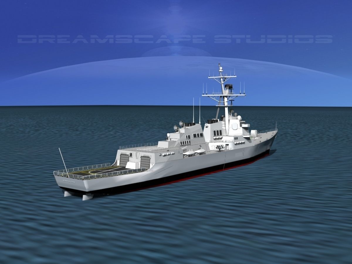 Burke Class Destroyer DDG 75 USS Donald Cook 3D model_6