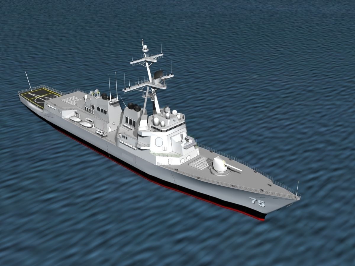 Burke Class Destroyer DDG 75 USS Donald Cook 3D model_14