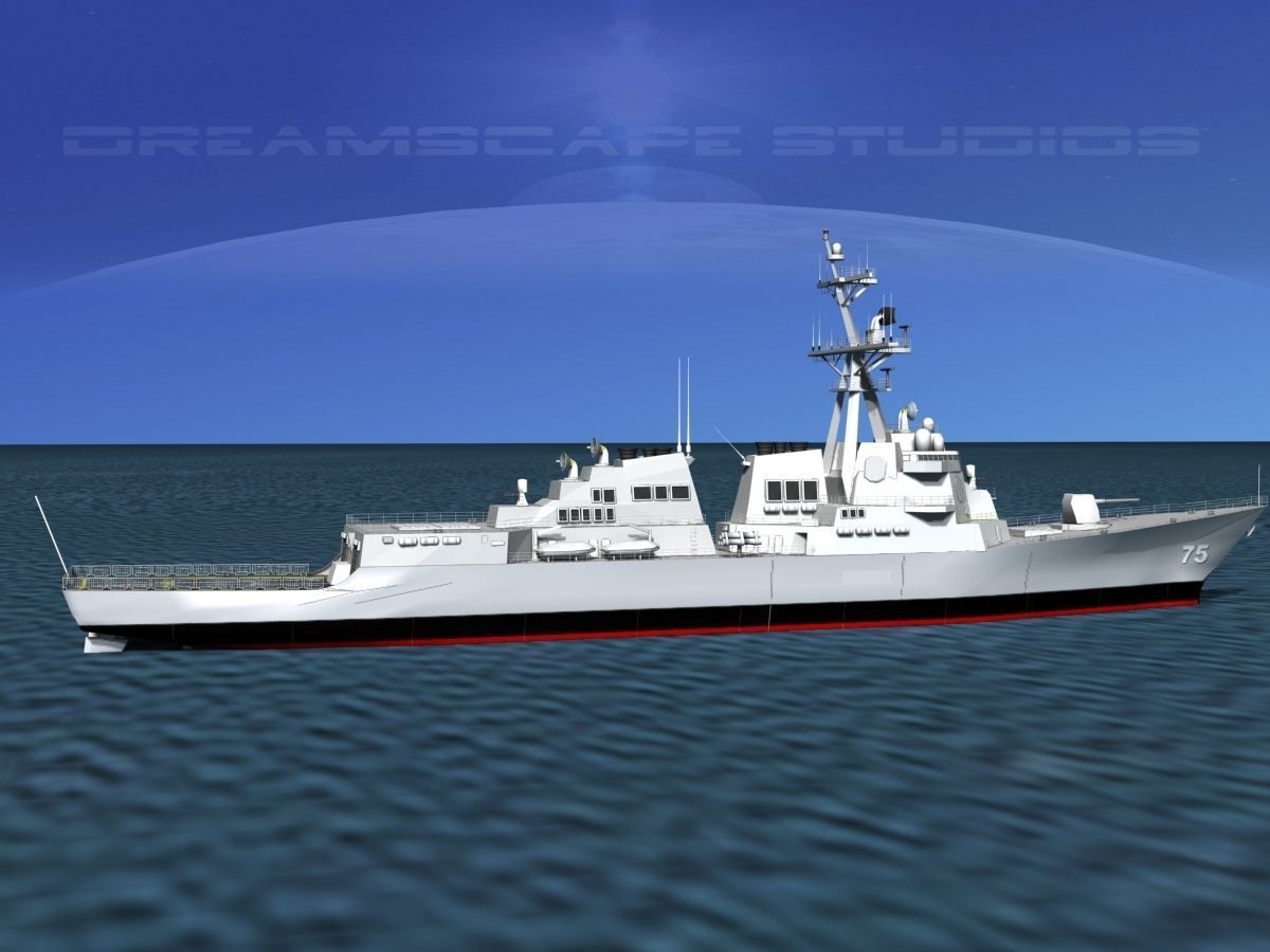 Burke Class Destroyer DDG 75 USS Donald Cook 3D model_8