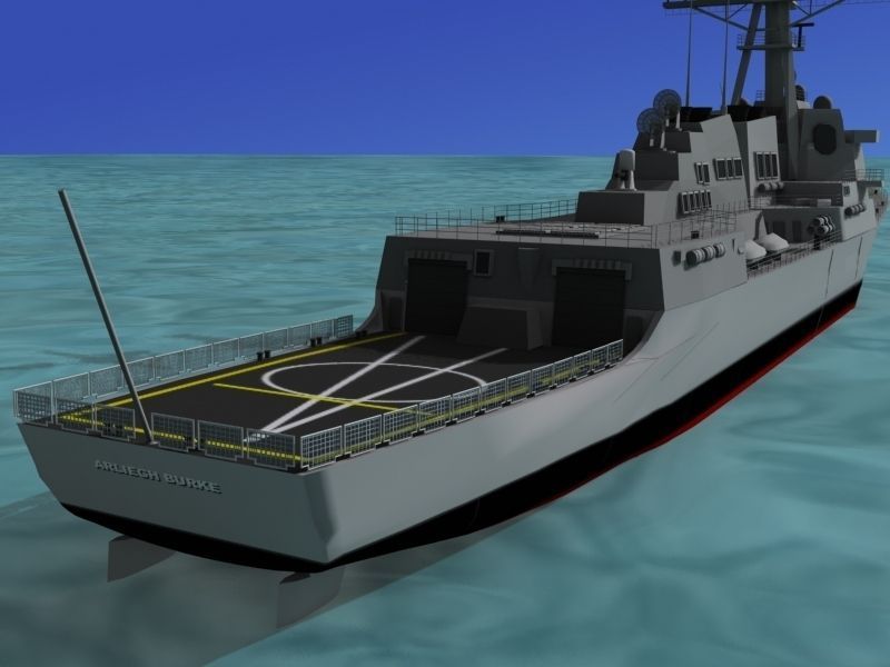Burke Class Destroyer DDG 75 USS Donald Cook 3D model_4