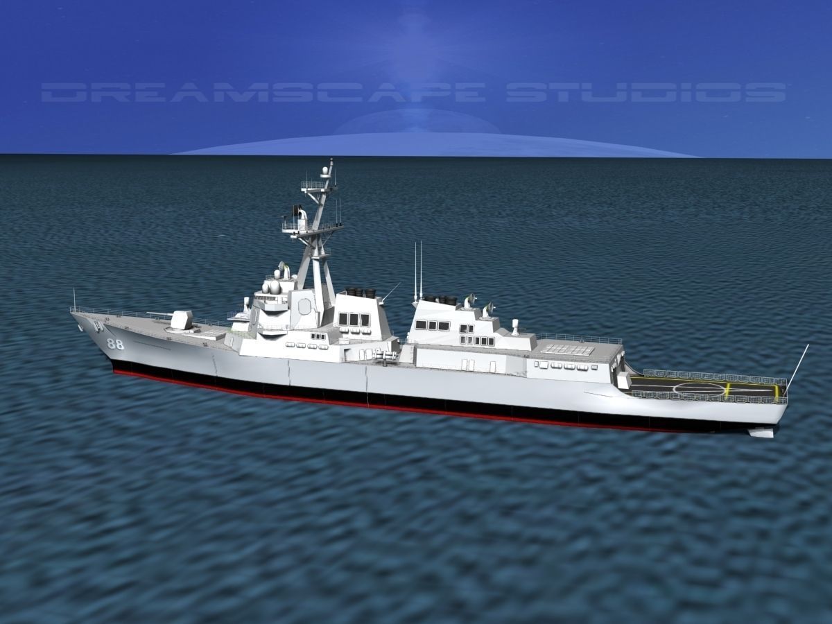 Burke Class Destroyer DDG 88 USS Preble 3D model_8