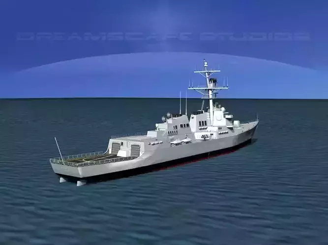 Burke Class Destroyer DDG 88 USS Preble 3D model
