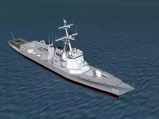Burke Class Destroyer DDG 89 USS Mustin 3D model