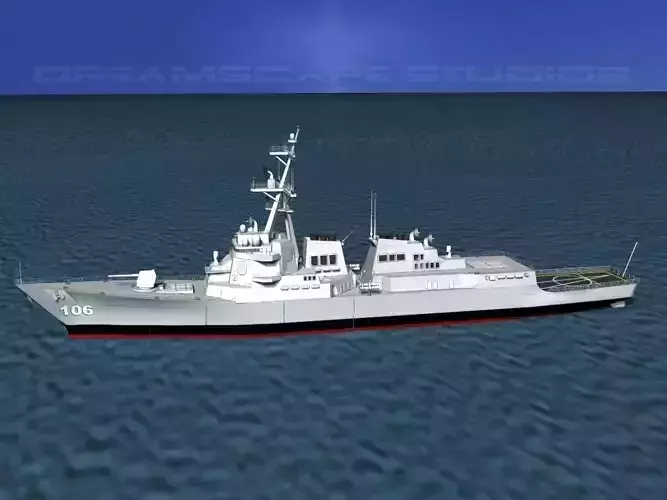 Burke Class Destroyer DDG 106 USS Stockdale 3D model