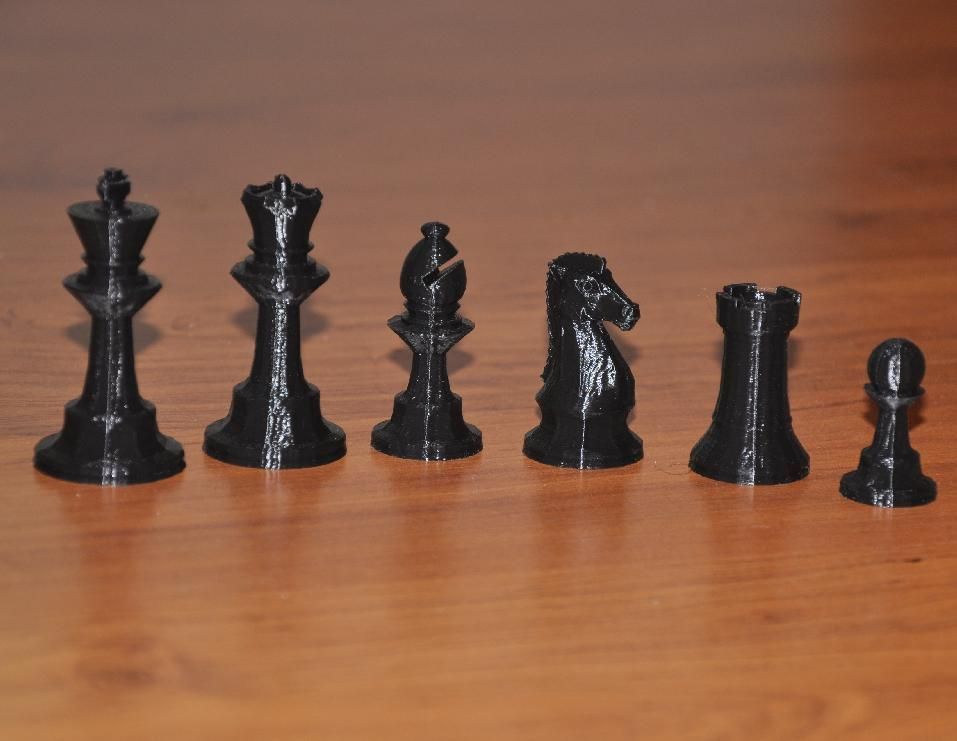 glChess Chess Set 2 Free 3D print model_1