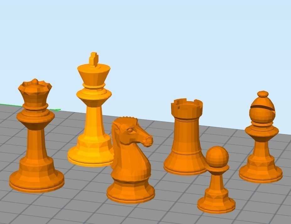 glChess Chess Set 2 Free 3D print model_3