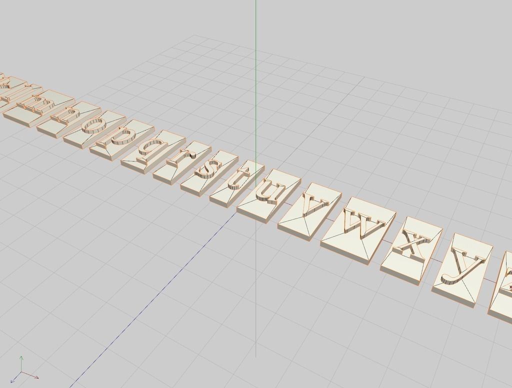 Free Serif Block Typeset Font Free 3D print model_3