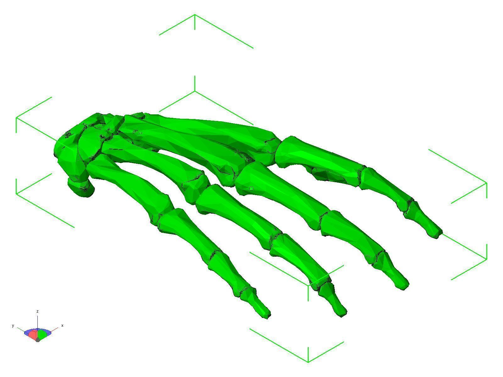 Human Hand-Right Full Scale assembled 3D print model_1