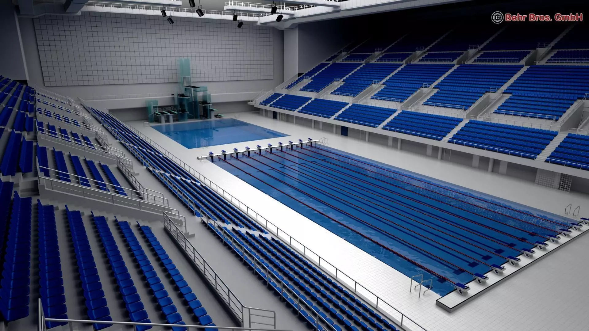 Swim Stadium 3D model_0
