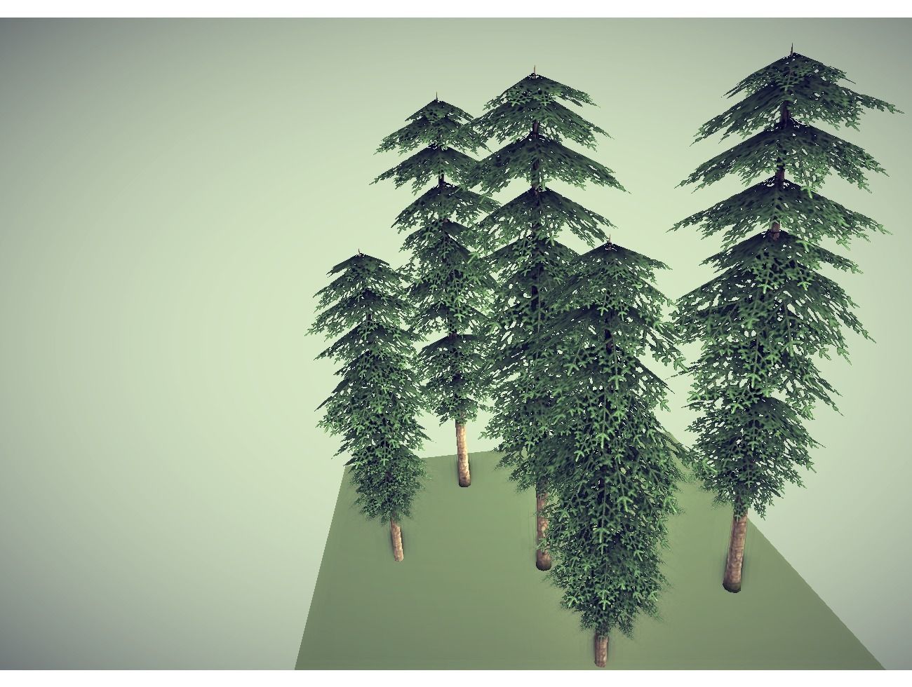 low poly pine tree 3D Model Game ready .obj .3ds .lwo .lw .lws .hrc ...