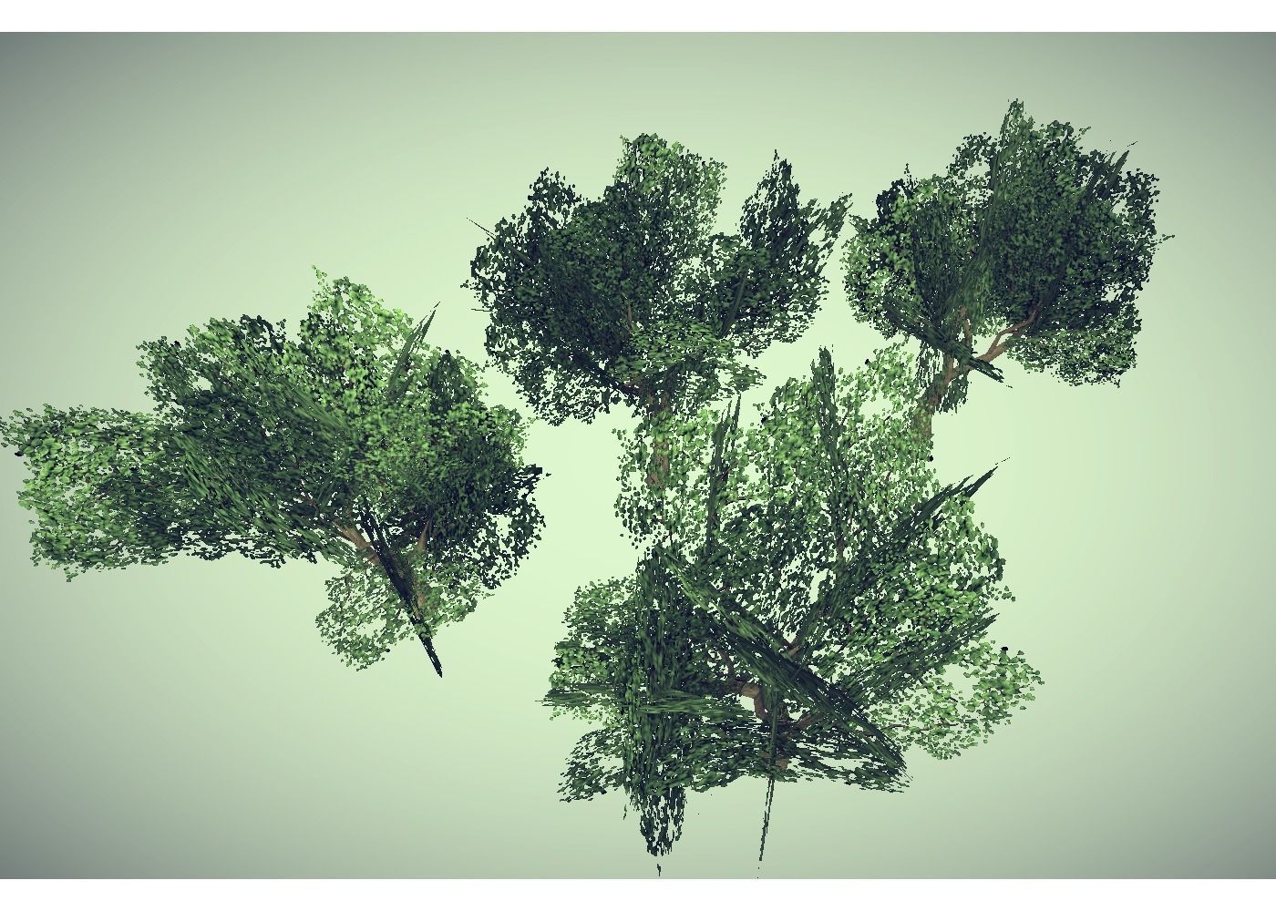 low poly tree Low-poly 3D model_3