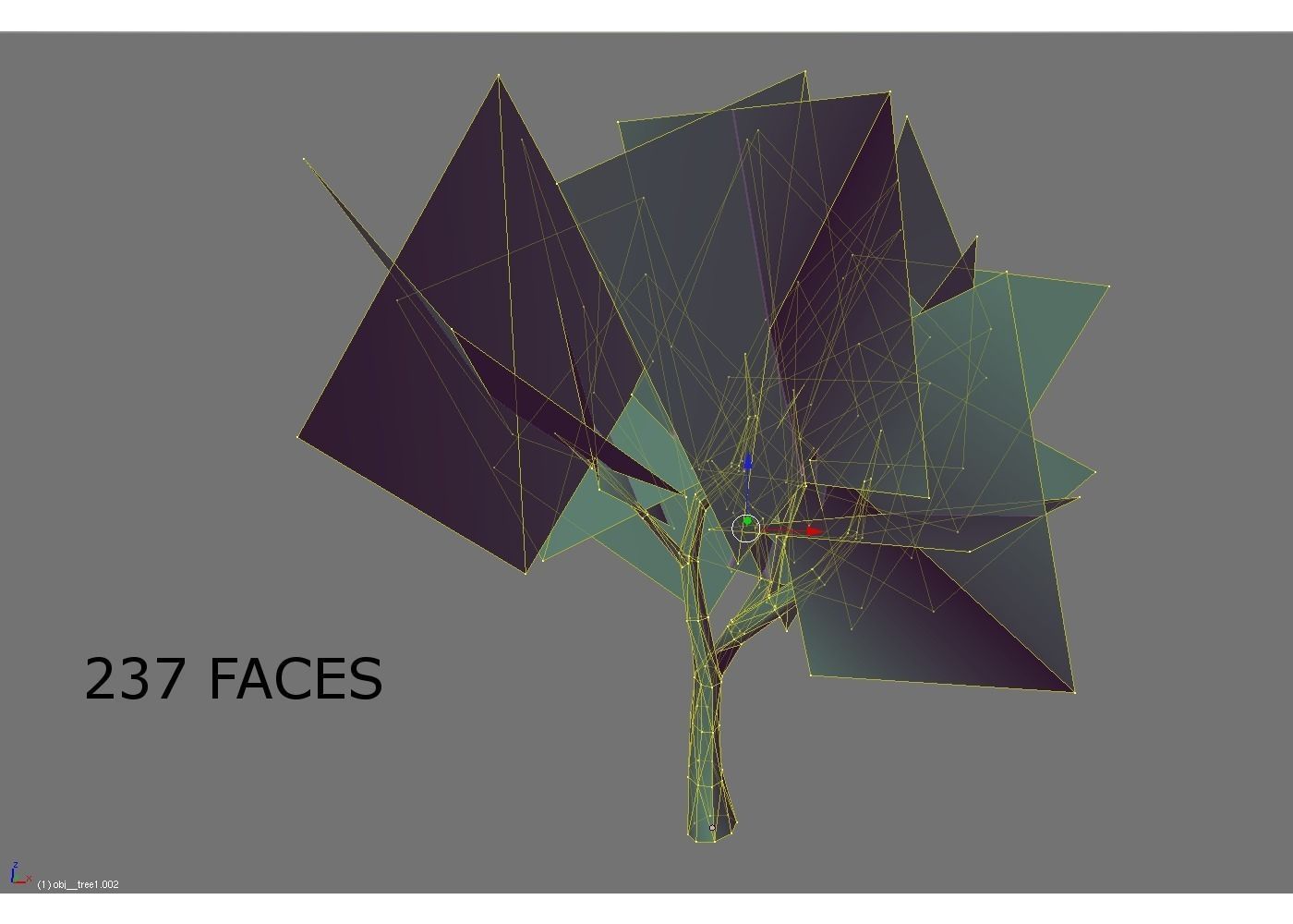 low poly tree Low-poly 3D model_1