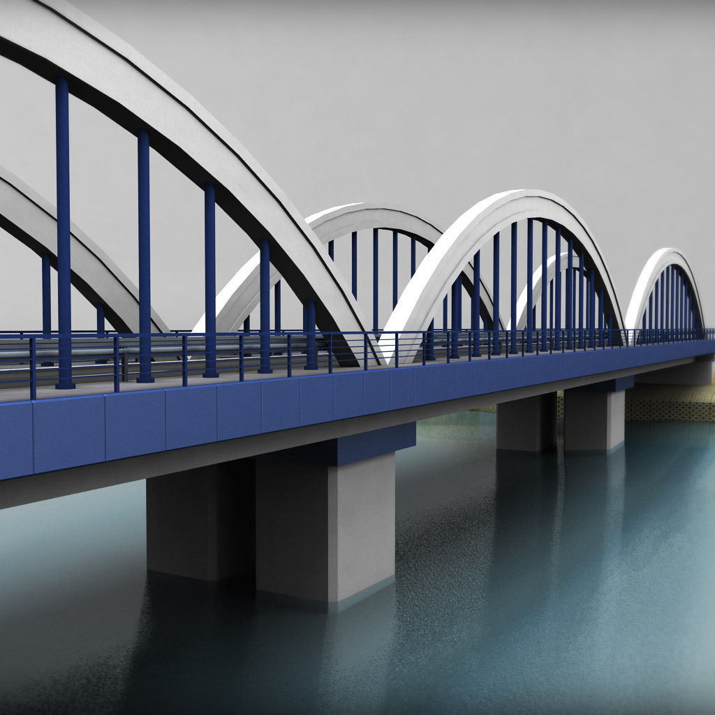 Arch Bridge 3D model_5
